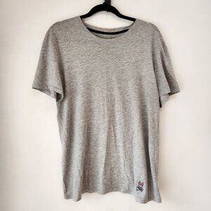 Psycho Bunny Grey Short Sleeve T-Shirt Basic Tee Comfy Casual Men's L